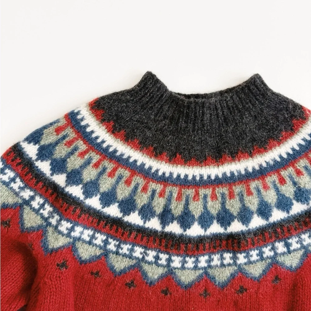 Vintage Eddie Bauer Fair Isle Pullover Sweater in Wool Size XS - Picture 5 of 6
